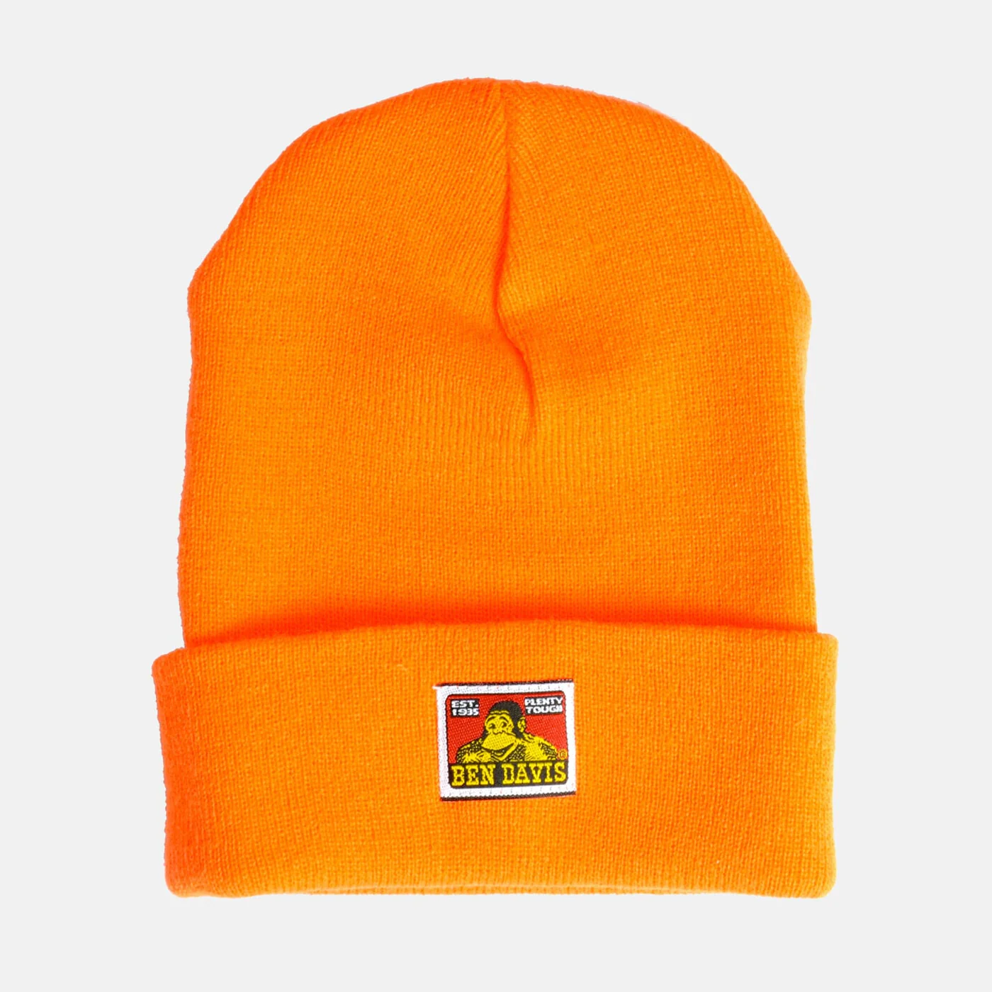 Cuffed Knit Beanie - Orange